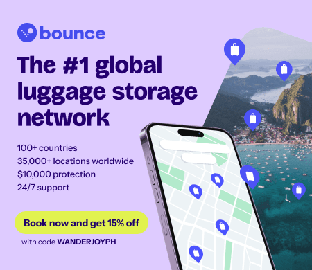 Bounce: 15% discount on all luggage storage bookings