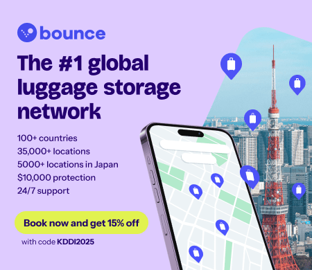 Bounce: 15% discount on all luggage storage bookings