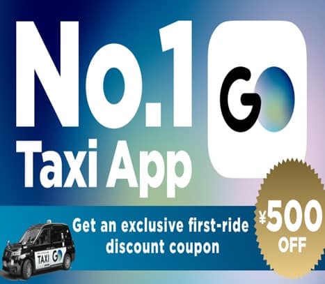 Taxi App GO: ¥500 OFF Your First Taxi Ride