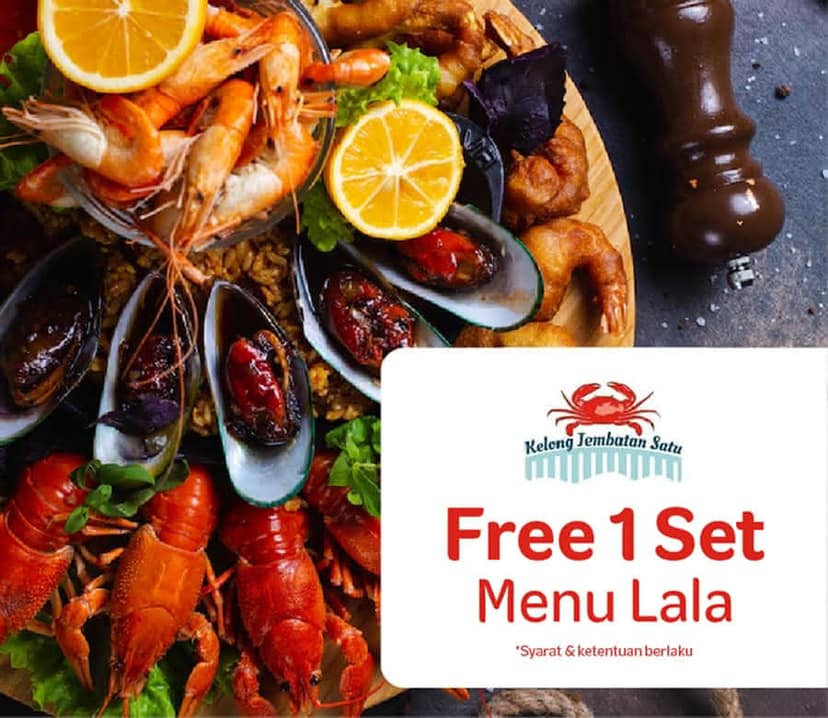 Kelong Jembatan Satu Seafood: One FREE serving of Lala - Batam