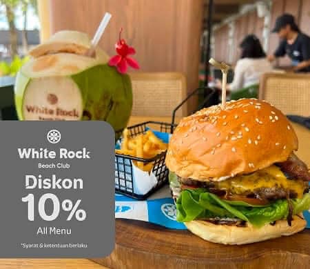 Whiterock Beach Club: Get 10% OFF all menu items - Bali
