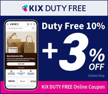 KIX DUTY FREE: Duty-Free Prices + Additional 3% OFF
