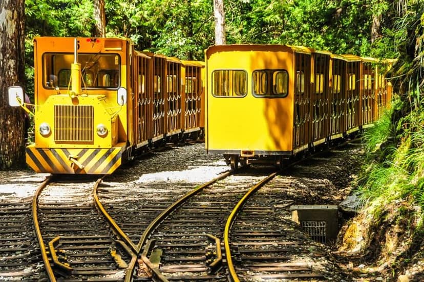 KKday: 8% OFF Yilan Taipingshan One Day Tour to ride the Bong Bong Train, hike the Jianqing Historic Trail and relax at Jiuzhize Hot Springs surrounded by mountain scenery.